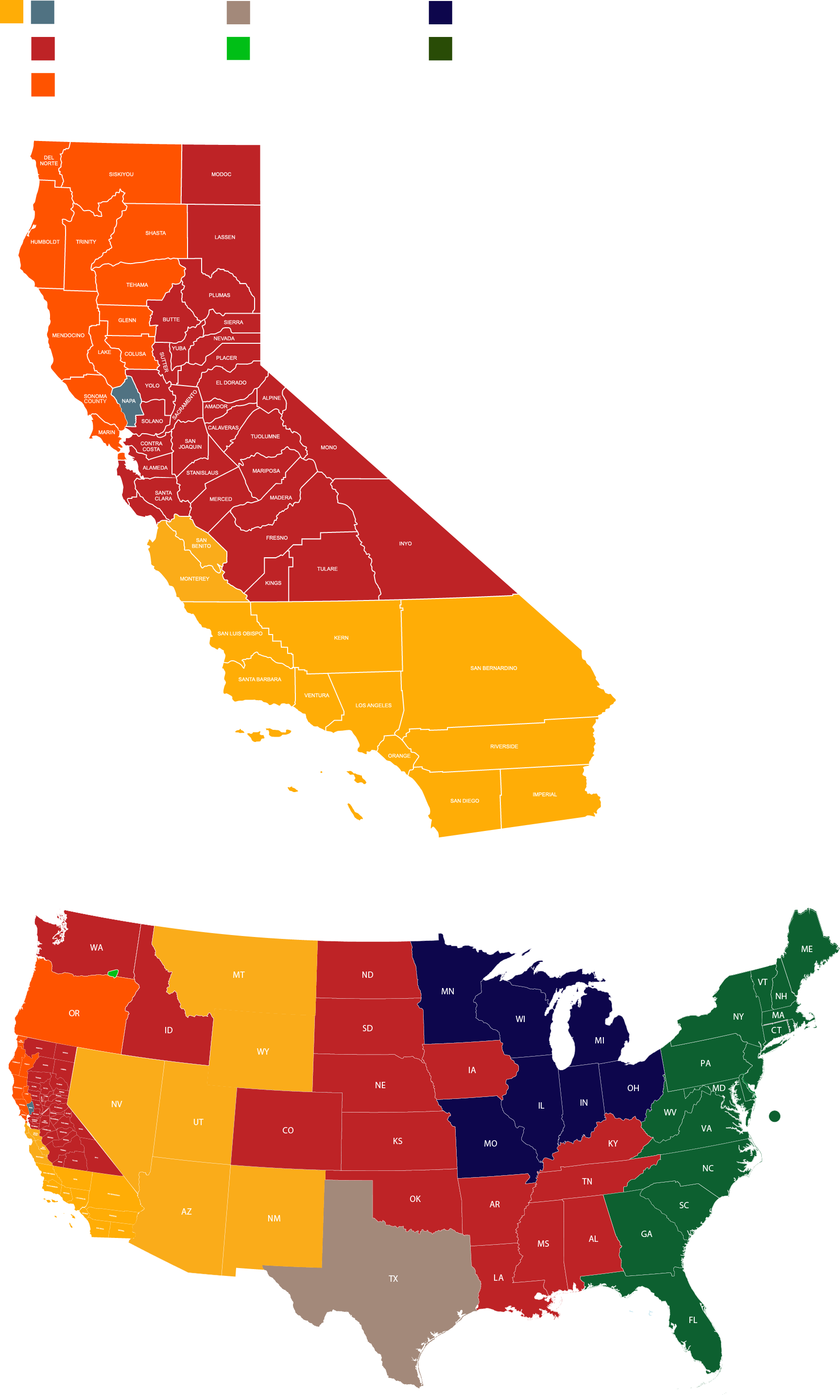 Radoux USA Territory Map